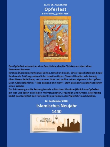 Muslimische Feiertage Blatt 4